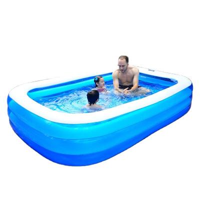 China Household Swimming Pool 120*59*24 Inch PVC Family Size Swimming Pools Large Thick Pool 3 Rings Inflatable Piscinas Para Adults for sale