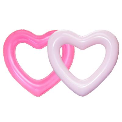 China Inflatable Women PVC Heart Shaped Swimming Pool Float Heart Shaped Swim Rings Swim Rings Beach Pool Reception Toy for Kids and Adults for sale