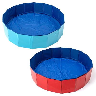 China 31.5 Inch Collapsible Stocked Dog Pool Pet Pool Bathing Folding Tub Outdoor Tub For Small Medium Size for sale