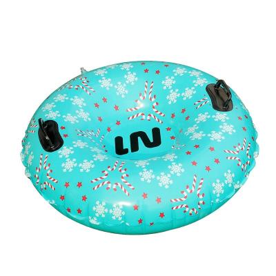 China 2021 Environmental PVC heavy duty inflatable snow tube sled with 2 handles for winter sports inflatable sled snow rider for kids and adults for sale