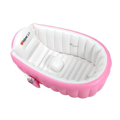 China Stocked Inflatable Bathtub For Baby And Toddler Non Slip Mini Bath Pool With Safe Seat Keeps Baby From Slipping for sale