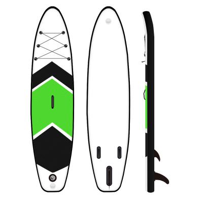 China Black Water Sports And Green 10.6 Feet Inflatable Stand Up Paddle Board Funny Water Play Equipment With SIP Accessories For Adults for sale