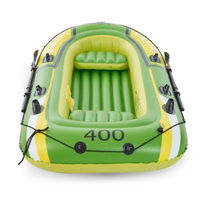 China Portable Water Sports Family Fishing Series Inflatable Raft Boat Kayak Inflatable Boat With Aluminum Oars Suitable For 4 Persons for sale