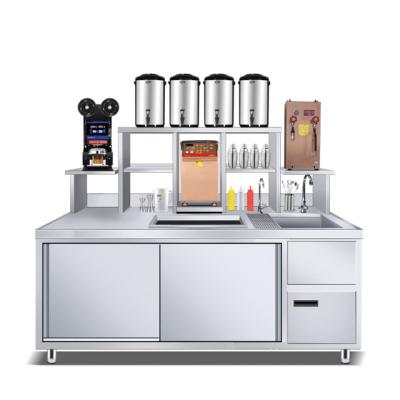 China Commercial Hotels Bubble Tea Shop Milk Tea Bar Counter Table for sale