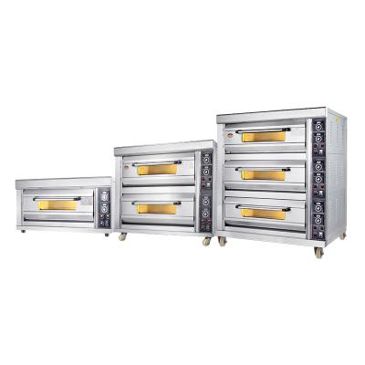 China High Efficient Electric Oven Stainless Steel 1 Layer 2 Tray Pizza Deck Oven Bakery Oven Machine for sale