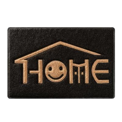 China Smiling Design Home Decorative Durable Durable PVC Coil Dust Trapper Hot Melted Soft Front Entrance Mat For Outdoor Patio for sale