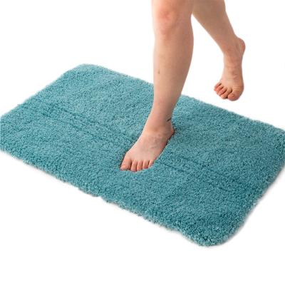 China High Grade Washable Super Soft Breathable Shower Mat Berber Fleece TPR Pile Backing Non-Slip Living Room Bath Floor Cover For Bathroom for sale