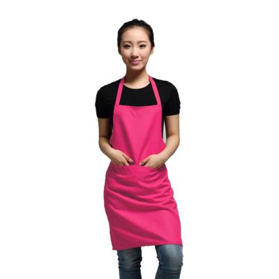 China 63x70cm Black Color Recyclable Polyester Design Work Apron Classic Kitchen Apron With Pocket Couples Apron for sale