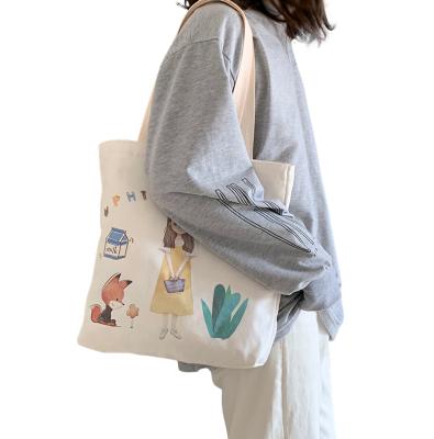 China Custom Promotional Printed Shopping Organic Reusable Eco Friendly Cotton Canvas Tote Cotton Bag for sale