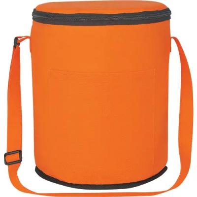 China Custom Reusable Waterproof Food Resistant Heavy Duty Hot Delivery Keep Warm Insulated Nonwoven Round Food Cooler Bag for sale