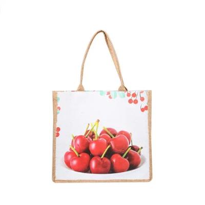 China Wholesales Eco-Friendly Eco Cheap Custom Made Logo Printed Promotion Jute Bag Tote Bag Hessian For Shopping for sale