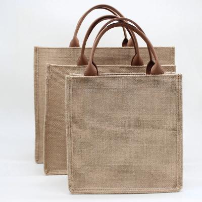 China Eco Friendly Student Jute Book Manufacturer Customized Size Jute Bag For Gift Shopping Tote Bag for sale