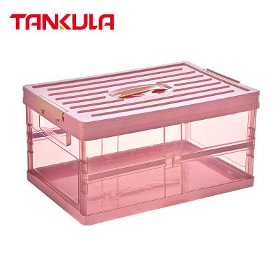 China High Quality Plastic Transparent Folding Car Washable Storage Box Car Storage Box Bag for sale