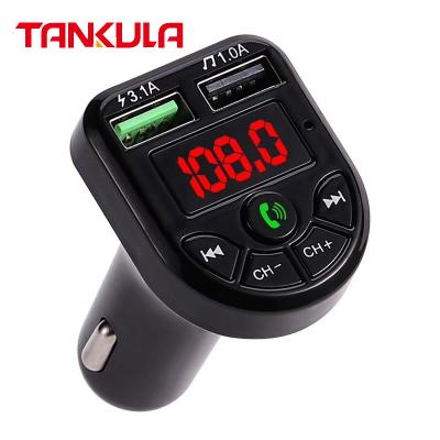 China 3.5 Mm Stereo Audio Output High Quality Blue Tooth BTE5 Receiver E5 Car MP3 FM Hands Free Calls Blue Tooth Car Kit for sale