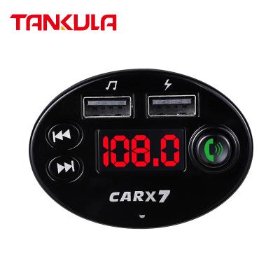 China High Quality Chip Dual USB Smart High Quality Blue Tooth MP3 Player 5.0 Sensitivity X7 Mini Car MP3 Player Blue Tooth Car Kit for sale