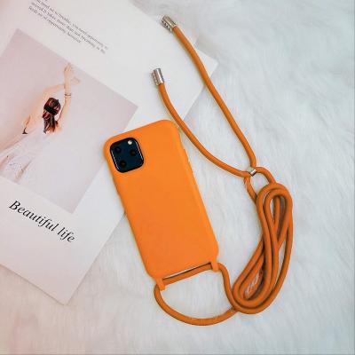 China TPU Shockproof Cover with Chain Necklace Strap Lanyard Rope Mobile Phone Case for vivo y31 y30 for sale