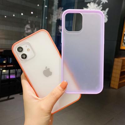 China Translucent Frosted Color Shockproof Button Mobile Phone Case For Samsung Galaxy M20 M30 Shockproof Cover for sale