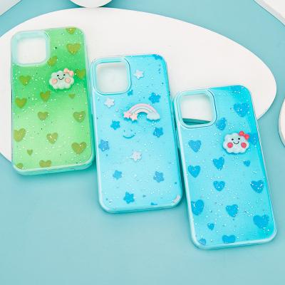 China Shockproof Phone Shell Smiley Cloud Epoxy Pattern Back Cover Shockproof Cute Mobile Case For oppo a53 a54 for sale