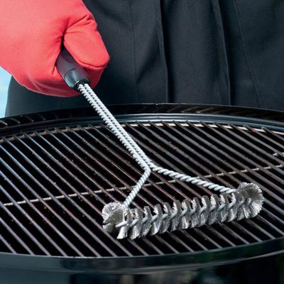 China Easily Cleaned BBQ Grill BBQ Brush Tool Clean Grill Accessories Stainless Steel Stiffened Non-Stick Cleaning Brushes Grill Accessories for sale