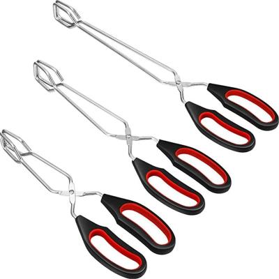 China Easily Cleaned BBQ Tools BBQ Scissor Tongs Grill Food Tongs Long Handle BBQ Scissor Clip Roast Bread Cooking Tongs GRILL Accessories for sale