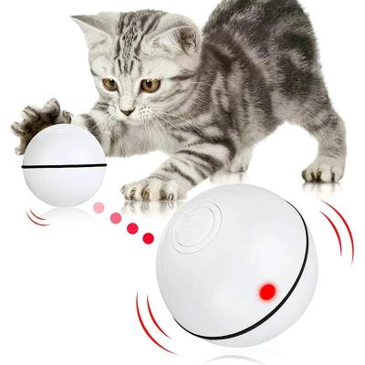 China Viable Smart Roll Ball Cat Toy Interactive Electronic Self Rotating With Light Cat Play Game Toy Automatic USB Pet Ball For Cat Kitten for sale