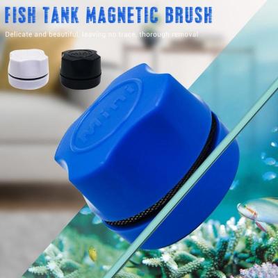 China Stocked Pet Fish Aquarium Accessories Cleaning Tools Aquarium Magnetic Fish Tank Sweep Clean Stained Glass Algae Scraper Remover Scrubber for sale