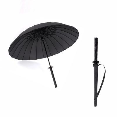 China Long Handle Big Sword Umbrella Rain Like Ninja Japanese Samurai Traditional Creative Windproof Sun Straight Umbrellas Automatic Open for sale