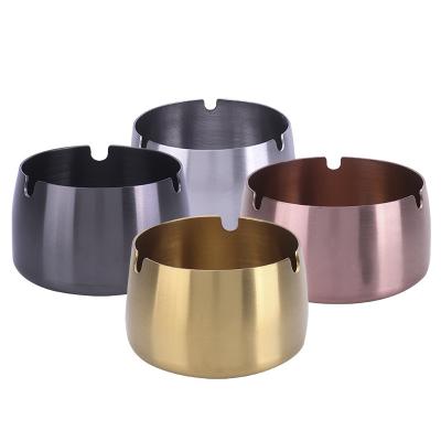 China Windproof Windproof Ashtray For Patio Beautiful Smoke Stainless Steel Tabletop Ashtray For Home Office Supplies Unbreakable Durable Gifts for sale