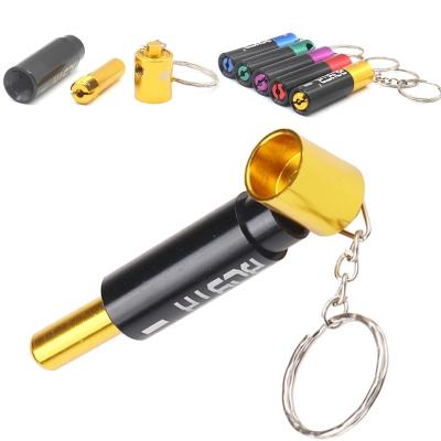 China Battery Shape Modern Tobacco Pipe With Key Chain Metal Pipes Herb Smoke Smoking Cigarette Accessories Smoking Pipe for sale