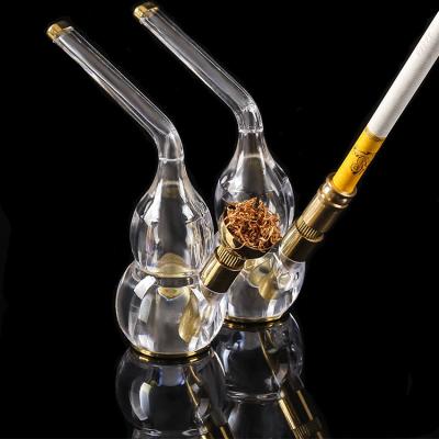 China Modern Simplicity Cigarette Shredded Filter Water Pipe Holder Copper Pipe Dual Function Smoking Accessories for sale