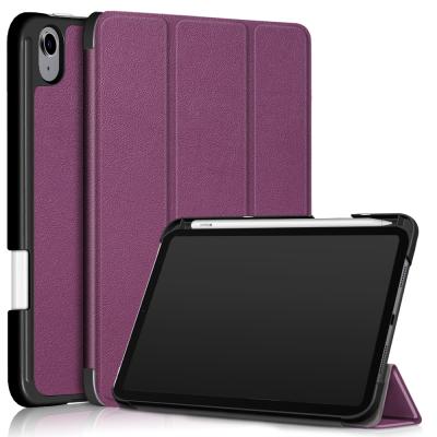 China Factory Direct Wholesale Triple PU Leather Case NET-CASE Three Fold PU Leather Protective Tablet Shell With Pen Slot For iPad mini 6 for sale