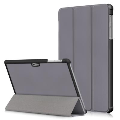 China NET-CASE High Quality Tablet Case for Microsoft Surface 3 PU 2021 / Go 2 2020 / Go 2018 High Quality Leather Triple Tablet Shell for sale