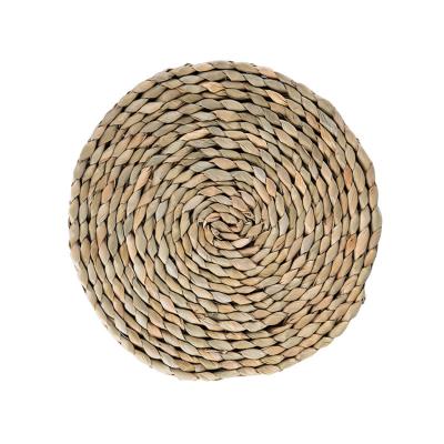 China Viable Japanese Style Cattail Place Mat Heat Insulating Pot Heat Insulating Anti-scalding Mat for sale