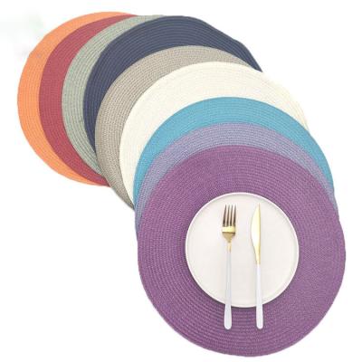 China Sustainable PP Place Mat Hand - Woven Decorative Insulation Pad Disposable Coaster Pad for sale