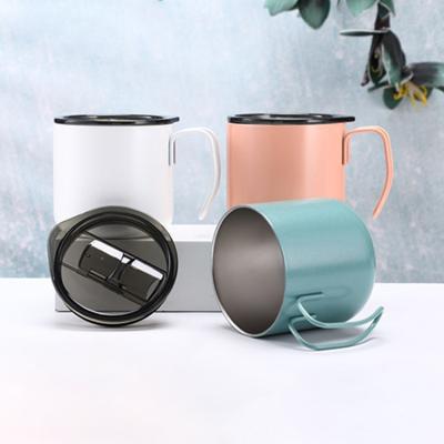 China Sustainable Stainless Steel Coffee Mug With Handy Handle Office Insulated Water Cup Mug for sale