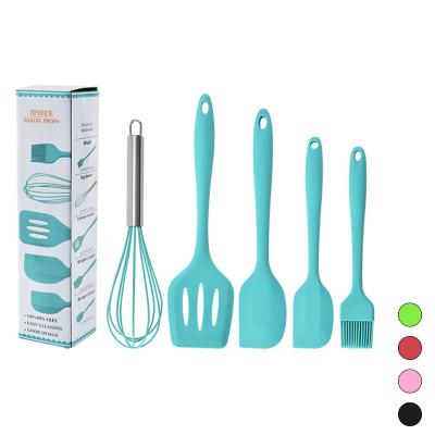 China Viable Silicone Cooking Tools Beat Spatula Steak Frying Spatula Five-piece Baking Cooking for sale