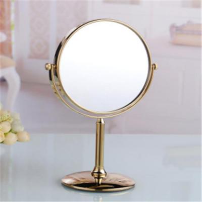 China Makeup Mirror Hollywood Design Gold Fram Desktop Makeup Mirror for sale