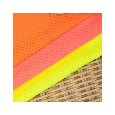 China Manufactured 180g polyester butterfly net fabric polyester frame knitting net fabric stretch T shirt sportswear ball suit fabric for sale