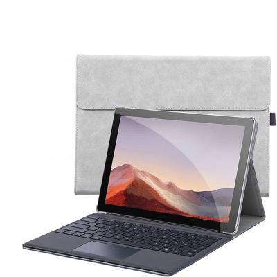 China Surface Don 1/2 Adjustable Outdoor Leather Case For Microsoft Surface Go2 3 Case for sale