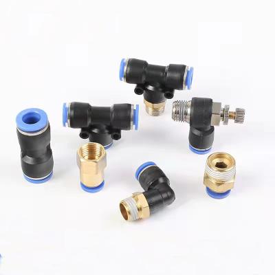 China Material of Construction Shops Pneumatic Reliable Quality Plastic Tube Fitting And Connector One Touch Pads for sale