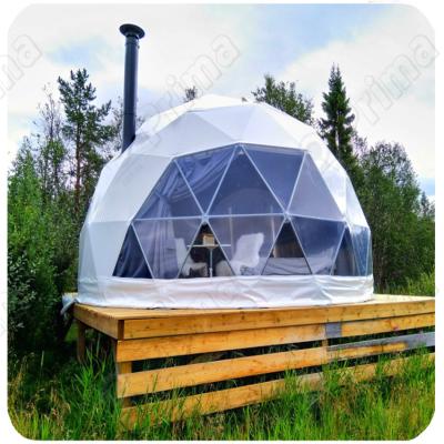 China Event Factory Supplying Heavy Duty PVC Canvas Geodesic Dome Tent Camping Geodesic Dome Tent 9m for sale