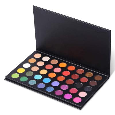 China Custom Private Label Logo Eyeshadow Best Waterproof Luminous Eyeshadow Palette Color Makeup Cosmetics Palette for sale