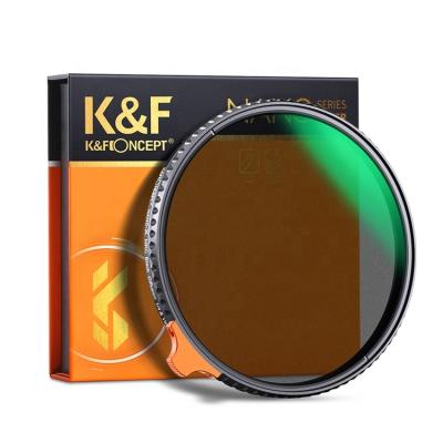 Китай K&F Waterproof Concept 82mm 1/4 ND2-32 Filter 2 Black Diffusion Variable in 1 Camera Lens Filter продается