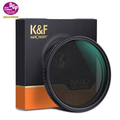 Cina K&F Concept 62mm ND Attenuator Waterproof Neutral Density Filter ND32 Variable Filter ND2 For Camera Lens NO X Spot in vendita