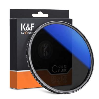 China K&F Concept New Waterproof ND Attenuator Filter Neutral Density Adjustable Variable ND Filters ND2-400 Blue Coat 1-9 Stop Adjustment for sale