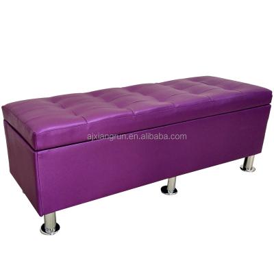 China Convertible Synthetic Leather With Solid Wood Frame Storage Stool for sale