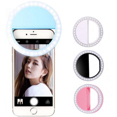 China 3 Mode Portable Rechargeable Mini Mini Selfie Shine Led Ring Light For Smartphone Live Show Ring Light Por Mayor for sale