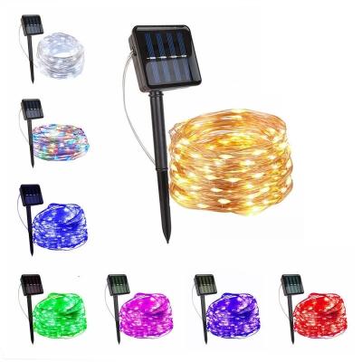 China Cooper wire string light LED Outdoor Solar String Lights 5M/10M/20M  Fairy Christmas  Party Decorative Light Garland Solar Garden light for sale