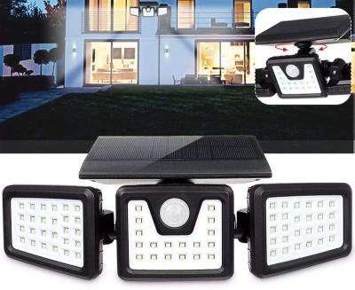 China Garden Rechargeable IP65 Waterproof Pathway PIR Led Solar Powered Outdoor Home Emergency Security Garden Wall Motion Sensor Light for sale