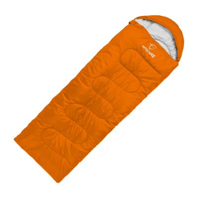 China Envelope Type Winter Envelope Sleeping Bag Portable Outdoor Camping With Drawstring Hood for sale